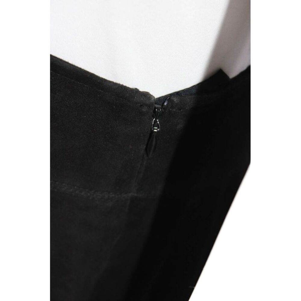 Lauren Ralph Lauren Women's Hook Closure Suede Flare Mini Skirt Black Size 6 - Picture 4 of 7